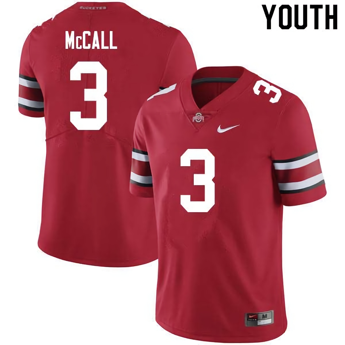 Demario McCall Ohio State Buckeyes Youth NCAA #3 Nike Scarlet College Stitched Football Jersey JJR6156XT